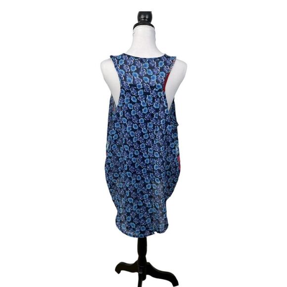 Speed Limit MPH Blouse Plus Size 2X Sheer Split Racer Back Over Top Floral Aztec - Picture 8 of 12